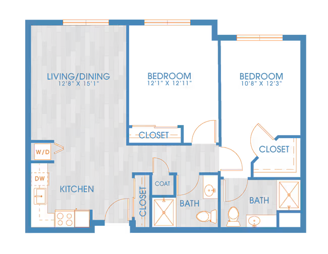 2x2 E 0107 floor plan